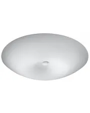 Biały okrągły szklany plafon 43 cm - EXX209-Nosco w sklepie Edinos.pl