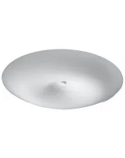 Biały nowoczesny szklany plafon 63 cm - EXX211-Nosco w sklepie Edinos.pl