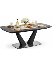 Popielaty nowoczesny stół rozkładany - Ahil w sklepie Edinos.pl