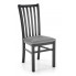 Czarne drewniane krzesło z popielatą tapicerką Billy