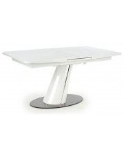Biały lakierowany stół rozkładany - Hexo w sklepie Edinos.pl