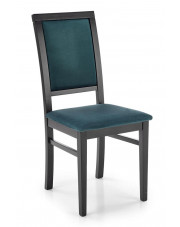 Drewniane krzesło z zieloną tapicerką - Prince w sklepie Edinos.pl