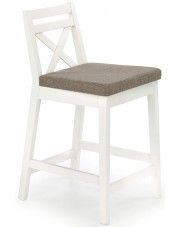Krzesło barowe Lidan - białe w sklepie Edinos.pl