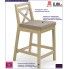 Fotografia Krzesło barowe Lidan - białe z kategorii Krzesła drewniane białe