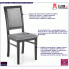 Bukowe czarne krzesło z welwetową popielatą tapicerką Prince