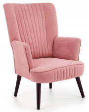 Różowy tapicerowany fotel do pokoju - Bovi w sklepie Edinos.pl