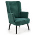 Zielony fotel relaksacyjny Bovi do salonu