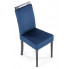 Bukowe krzesło z granatową tapicerką Tridin
