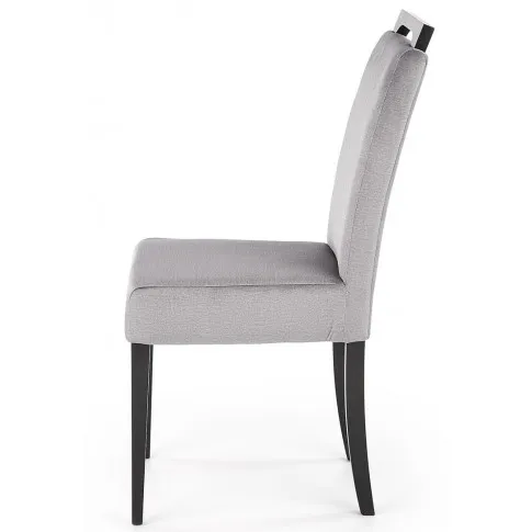 Czarne bukowe krzesło z popielatą tapicerką Tridin