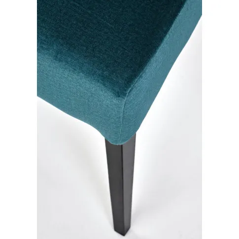 Drewniane tapicerowane zielone krzesło Tridin