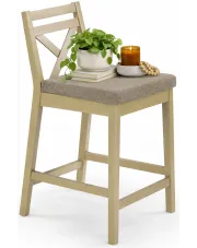 Drewniane skandynawskie krzesło barowe dąb sonoma - Ravix w sklepie Edinos.pl