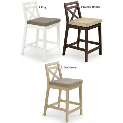 Zdjęcie drewniane krzesło barowe dąb sonoma Ravix | Edinos.pl