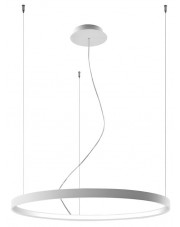 Biała lampa wisząca ring LED - EXX229-Riwas w sklepie Edinos.pl