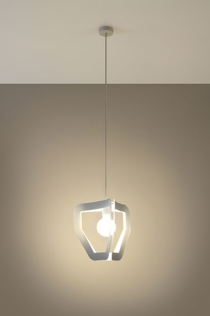 Biała minimalistyczna lampa wisząca EXX234-Trevi w stylu loftowym