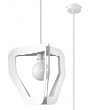Biała minimalistyczna lampa wisząca - EXX234-Trevi w sklepie Edinos.pl