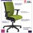 Tapicerowany zielony fotel obrotowy Revex