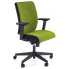 Zielony nowoczesny fotel obrotowy z regulowanymi podłokietnikami Revex