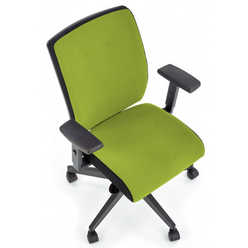 Wygodny tapicerowany fotel do biurka Revex zielony