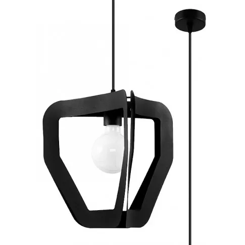 Czarna geometryczna lampa wisząca loft EXX234-Trevi