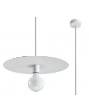 Biała industrialna lampa wisząca rondo - EXX235-Flavis w sklepie Edinos.pl