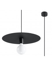 Czarna loftowa lampa wisząca kapelusz - EXX235-Flavis w sklepie Edinos.pl