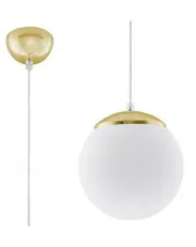 Biało-złota lampa wisząca kula 20 cm - EXX231-Ugi