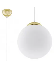 Biało-złota lampa wisząca glamour 30 cm - EXX232-Ugi