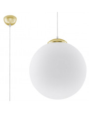 Biało-złota szklana lampa wisząca 40 cm - EXX233-Ugi w sklepie Edinos.pl