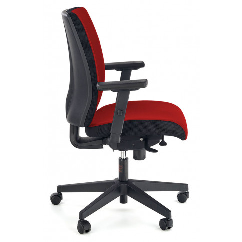 Ergonomiczny czerwony fotel tapicerowany Revex