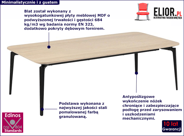 Minimalistyczny stolik kawowy do salonu Valencia 3X