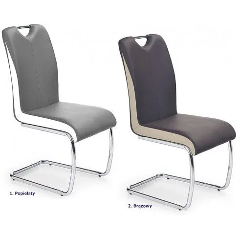 Zdjęcie tapicerowane brązowe krzesło Geda | Edinos.pl