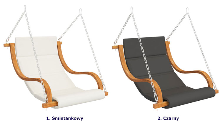 Stylowa biała mała huśtawka ogrodowa Domino