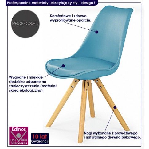 Fotografia Krzesło w stylu skandynawskim Depare - turkusowe z kategorii Krzesła