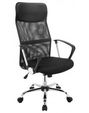 Czarny ergonomiczny fotel biurowy – Sevito  w sklepie Edinos.pl