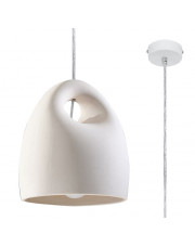 Biała minimalistyczna lampa wisząca - EXX236-Bukanis w sklepie Edinos.pl