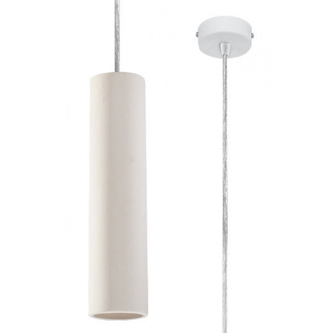 Biała minimalistyczna lampa wisząca tuba EXX237-Nanis