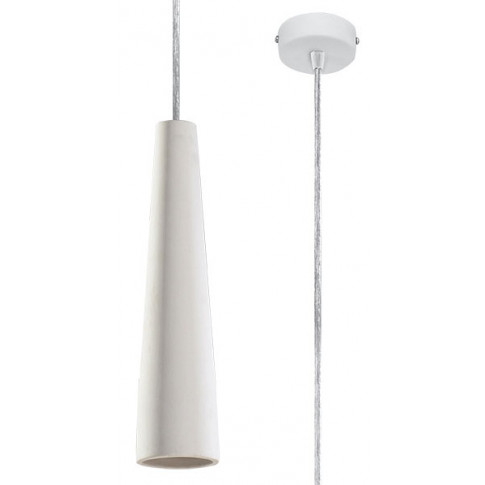 Biała minimalistyczna lampa wisząca tuba EXX239-Elekta