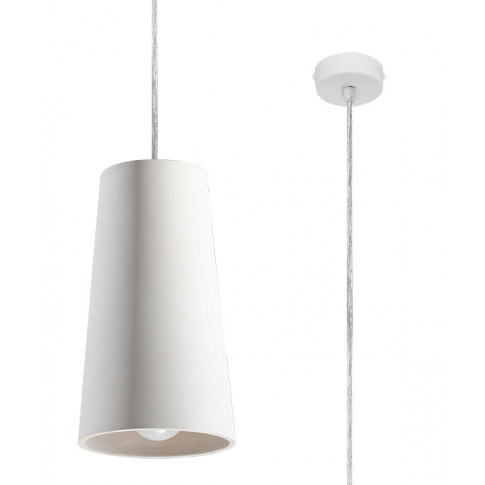 Biała minimalistyczna lampa wisząca stożek EXX241-Guleva