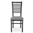 Czarne bukowe krzesło z popielatą tapicerką Gizmo