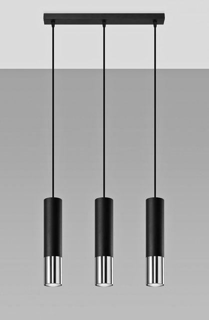 Nowoczesna potrójna lampa wisząca tuba C357-Morivo