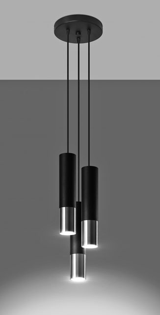 Nowoczesna lampa wisząca z trzema zwisami T478-Morivo