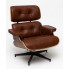 Skórzany fotel brązowy - orzech - Mahis 2X