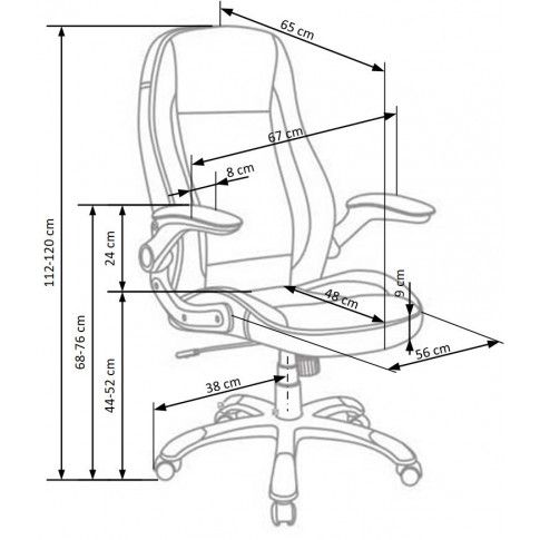 Szczegółowe zdjęcie nr 4 produktu Czarny fotel obrotowy tapicerowany do komputera - Jowisz