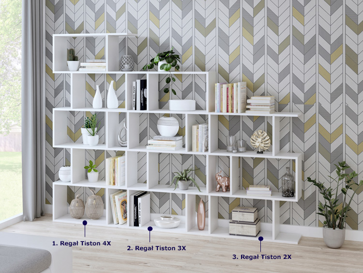 Wizualizacja wnętrz z wykorzystaniem regałów Tiston