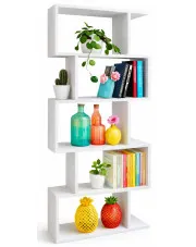 Biały regał z 5 półkami - Karli 4X w sklepie Edinos.pl