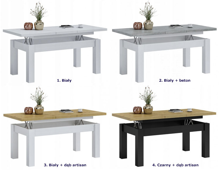Minimalistyczny ławostół Fabien z regulowaną wysokością