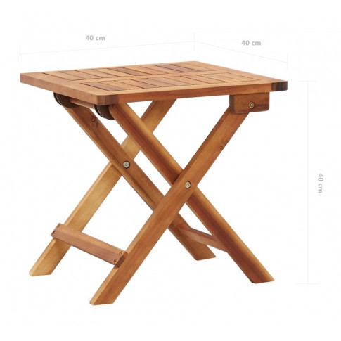 Wymiary drewnianego składanego stolika ogrodowego Aiken