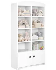 Biały regał z półkami dla dziecka - Cecil 5X w sklepie Edinos.pl