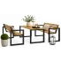Zestaw mebli ogrodowych drewno metal Caverno 4X