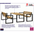 Fotografia Komplet mebli tarasowych 180 - Norin 5X z kategorii Stoły i krzesła